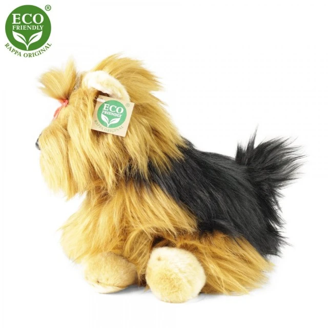 Plush Dog Yorkshire Terrier sitting 30 cm.