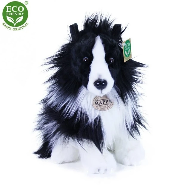Plush Dog Border Collie sitting 30 cm.