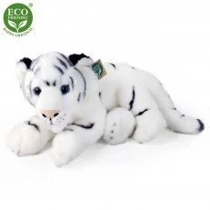 Plush White tiger lying 36 cm.