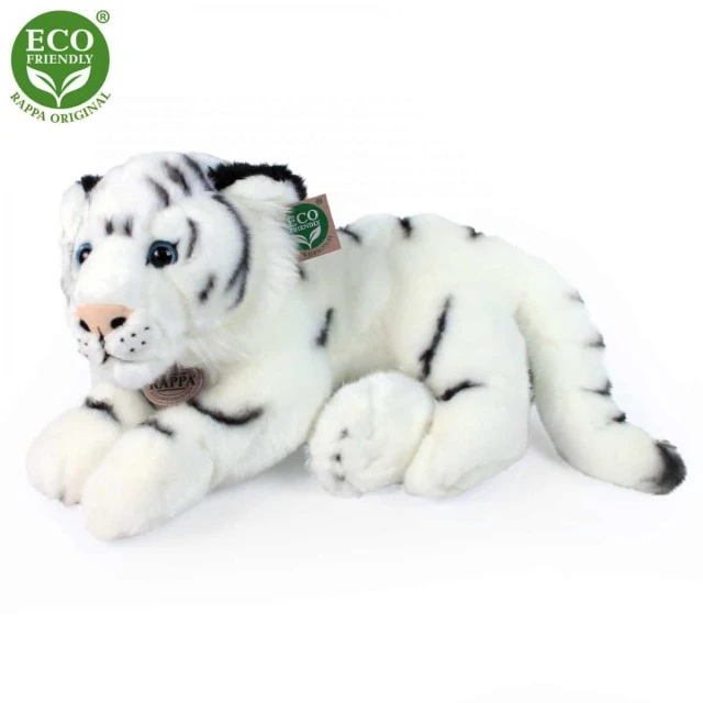 Plush White tiger lying 36 cm.