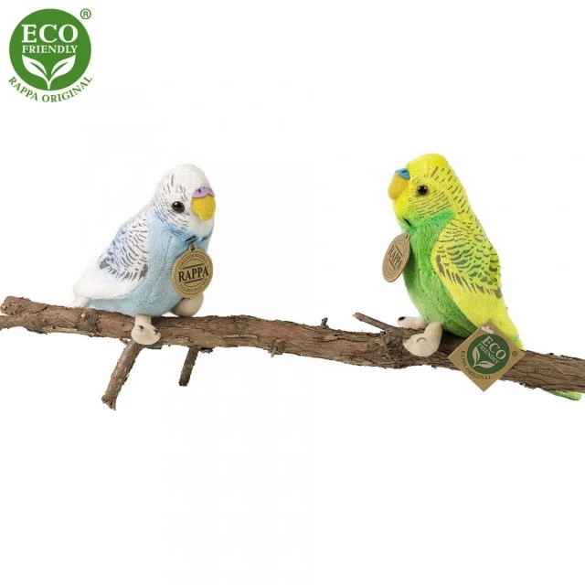 Plush Wavy parrot blue 12 cm.