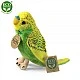 Plush Wavy parrot green 12 cm.