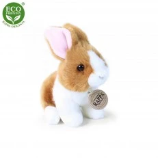 Plush bunny White and brown 16 cm.