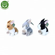 Plush bunny White and brown 16 cm.