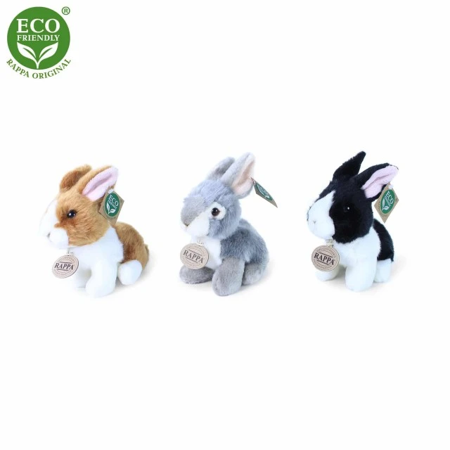 Plush bunny White and brown 16 cm.