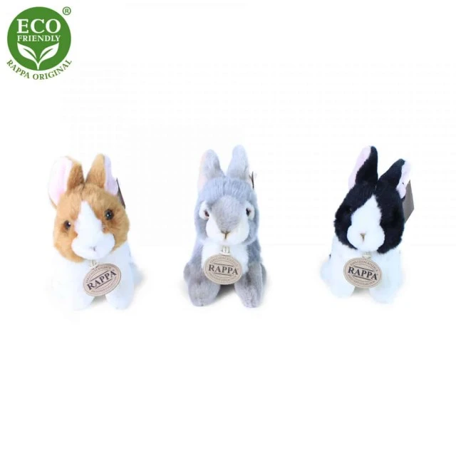 Plush bunny White and brown 16 cm.