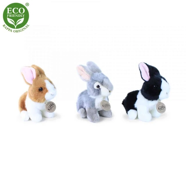 Plush bunny White and brown 16 cm.