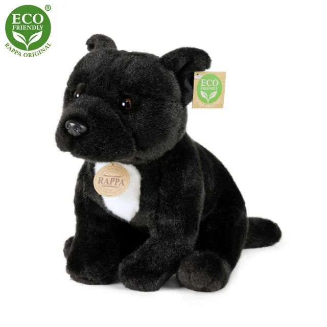 Plush Dog Starfordshire Bull Terrier black 30 cm.