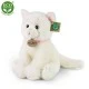 Plush White cat sitting 25 cm.