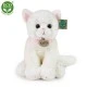 Plush White cat sitting 25 cm.