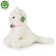 Plush White cat sitting 25 cm.