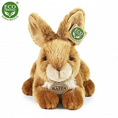 Plush Brown Bunny lying down 23 cm.