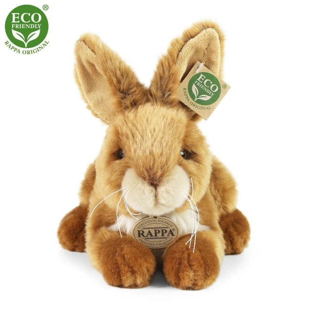 Plush Brown Bunny lying down 23 cm.