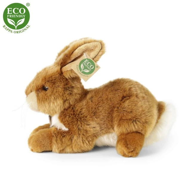 Plush Brown Bunny lying down 23 cm.