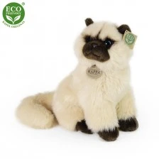 Plush British longhair cat sitting 30 cm.