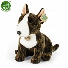Plush Dog English Bull Terrier sitting 30 cm.