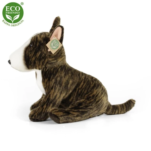 Plush Dog English Bull Terrier sitting 30 cm.
