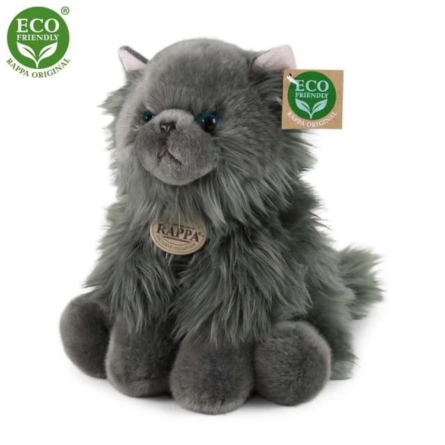 Plush Persian longhair cat sitting 30 cm.