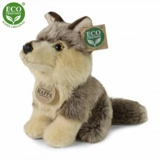 Plush Wolf sitting 18 cm.