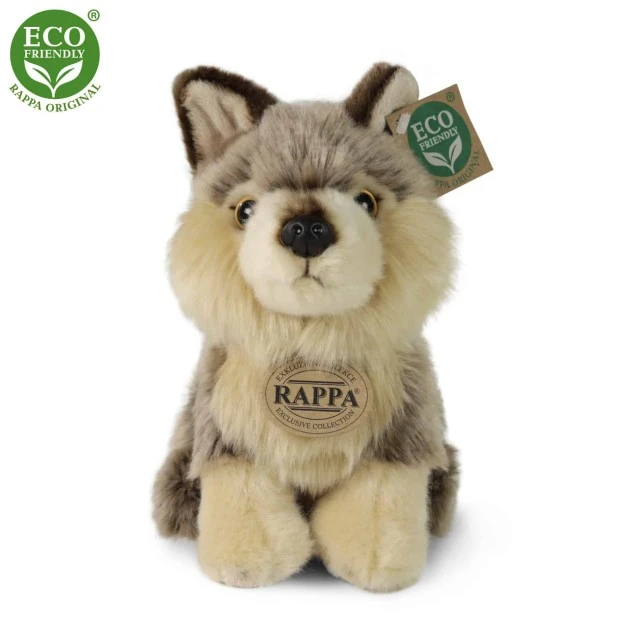 Plush Wolf sitting 18 cm.