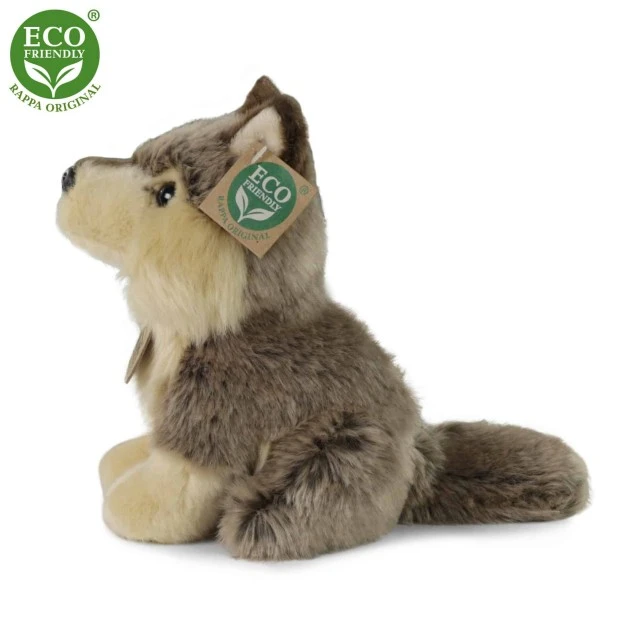 Plush Wolf sitting 18 cm.