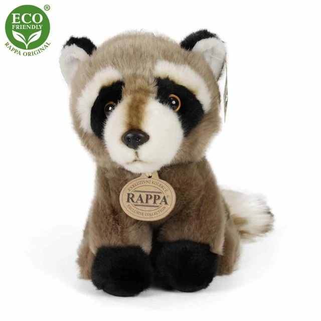 Plush Raccoon sitting 18 cm.