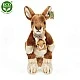 Plush Kangaroo with baby standing 27 cm.