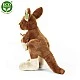 Plush Kangaroo with baby standing 27 cm.