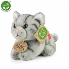 Plush kitten with sound gray 15 cm.