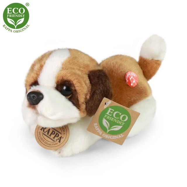 Plush Boxer puppy with sound 15 cm