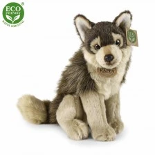 Plush Wolf sitting 28 cm.
