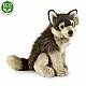 Plush Wolf sitting 28 cm.