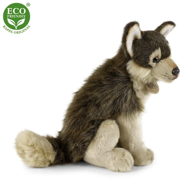 Plush Wolf sitting 28 cm.