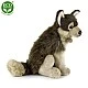 Plush Wolf sitting 28 cm.