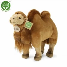 Plush Two-humped camel standing 30 cm.