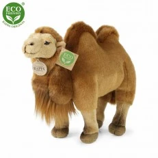 Plush Two-humped camel standing 30 cm.
