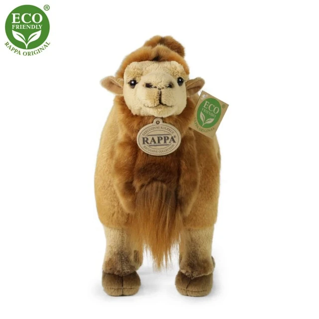 Plush Two-humped camel standing 30 cm.