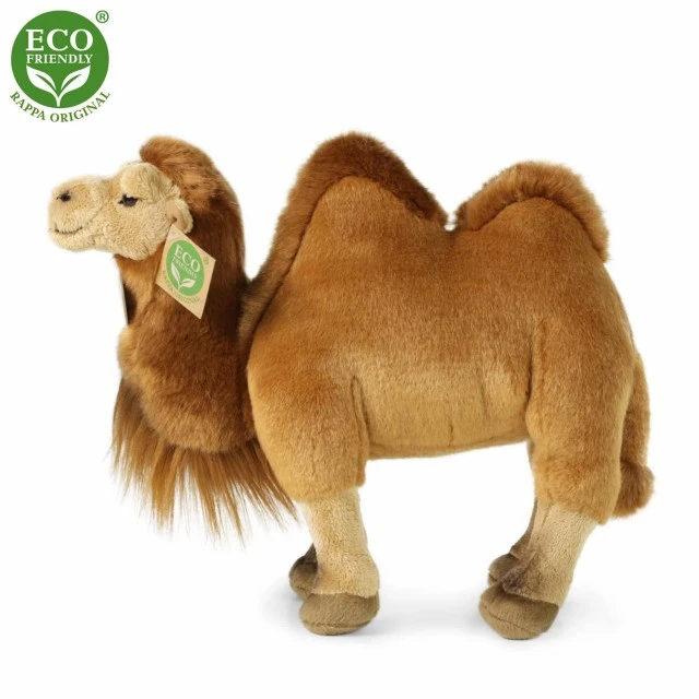 Plush Two-humped camel standing 30 cm.