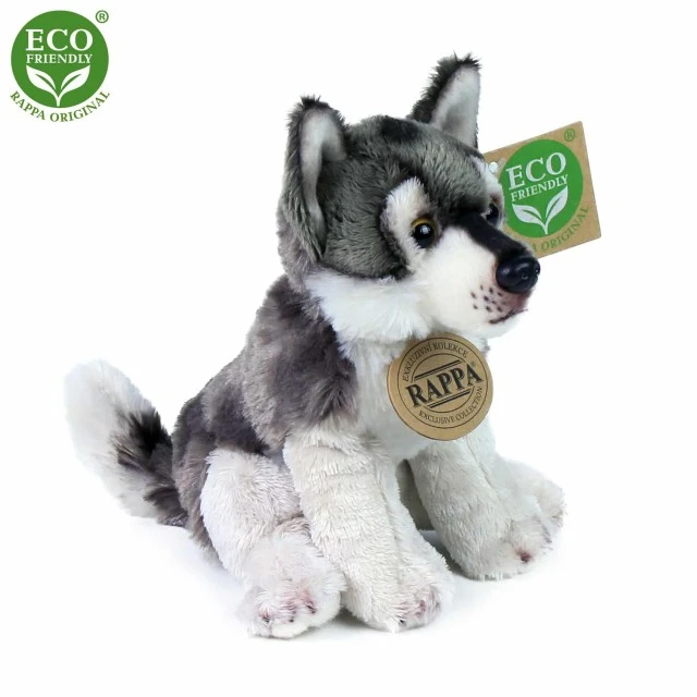 Plush Sitting Wolf 15 cm.