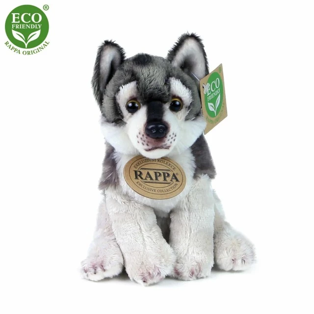 Plush Sitting Wolf 15 cm.