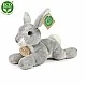 Plush Gray bunny lying down 22 cm.