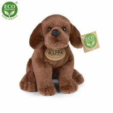 Plush Dog Brown Labrador sitting 20 cm.