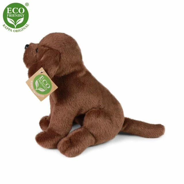 Plush Dog Brown Labrador sitting 20 cm.