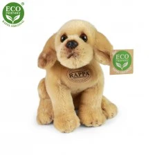 Plush Dog Beige Labrador sitting 20 cm.