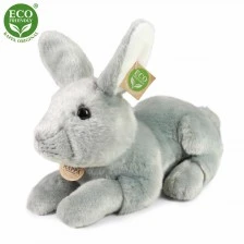 Plush Gray bunny standing 33 cm.