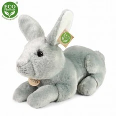 Plush Gray bunny standing 33 cm.