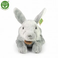 Plush Gray bunny standing 33 cm.