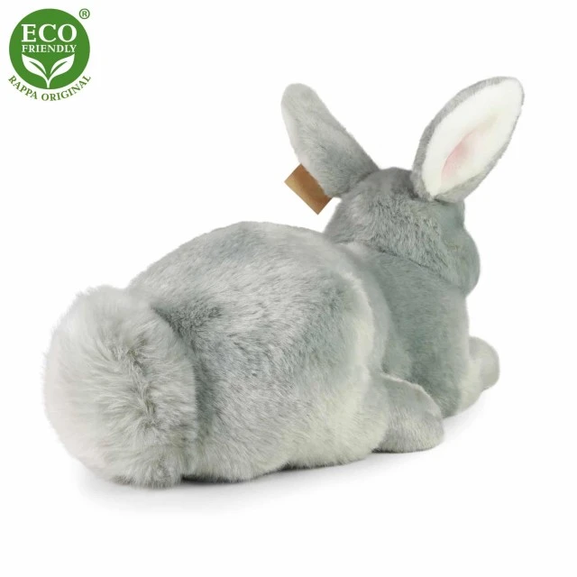 Plush Gray bunny standing 33 cm.