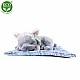 Plush Dog Gray French Bulldog sleeping on a rug 23 cm.
