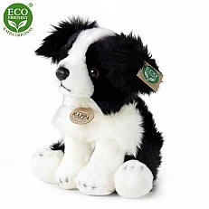 Plush Dog Border Collie sitting 30 cm.